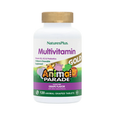 NaturesPlus, Animal Parade Gold, Children's Multivitamin Chewable Supplement, Grape, 120 Animal-Shaped Tablets